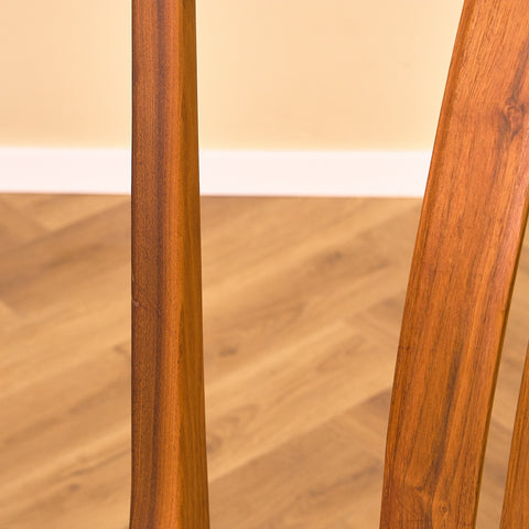 Swedish dining chairs in walnut by Karl Erik Ekselius