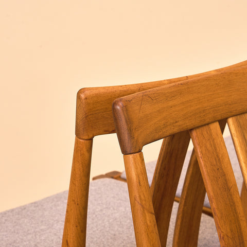 Swedish dining chairs in walnut, model 'Köln', by IKEA
