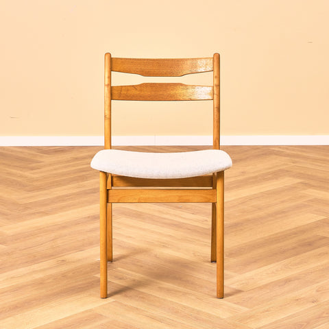 Danish dining chairs in teak and beech by Findahl