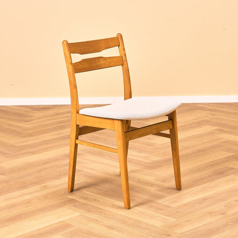 Danish dining chairs in teak and beech by Findahl
