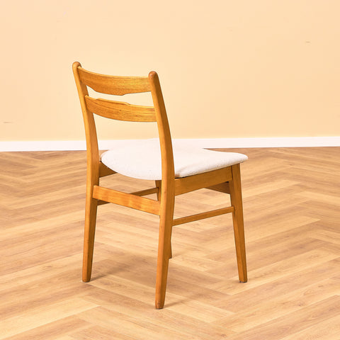 Danish dining chairs in teak and beech by Findahl
