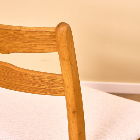 Danish dining chairs in teak and beech by Findahl