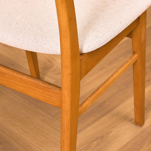 Danish dining chairs in teak and beech by Findahl