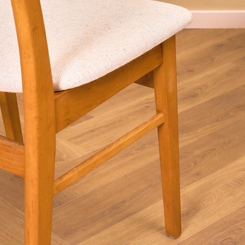 Danish dining chairs in teak and beech by Findahl