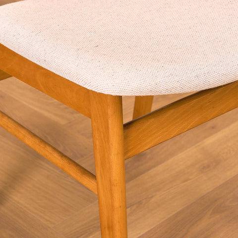 Danish dining chairs in teak and beech by Findahl