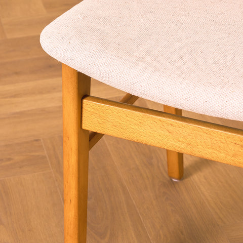 Danish dining chairs in teak and beech by Findahl