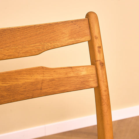 Danish dining chairs in teak and beech by Findahl