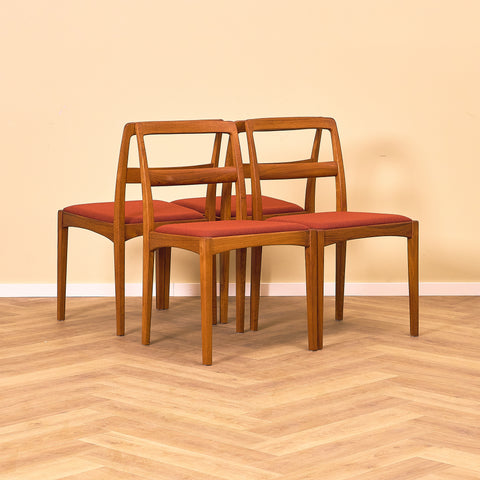 Swedish dining chairs in teak