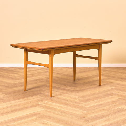 Swedish coffee table in teak & beech by Emmaboda Möbelfabrik
