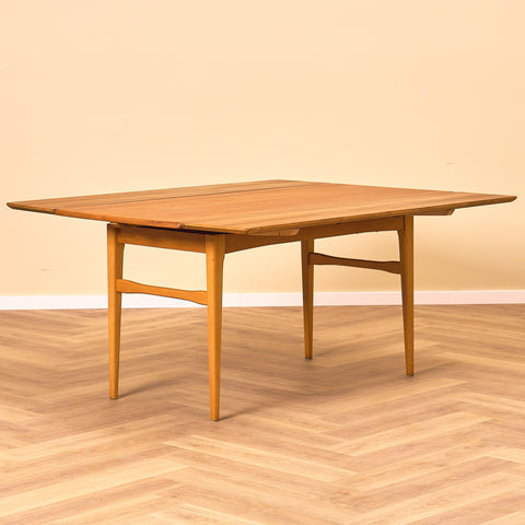 Swedish coffee table in teak & beech by Emmaboda Möbelfabrik