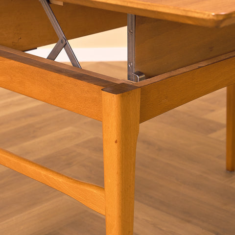 Swedish coffee table in teak & beech by Emmaboda Möbelfabrik