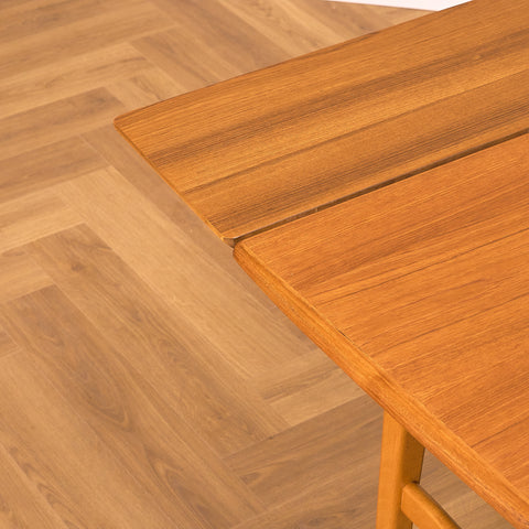 Swedish coffee table in teak & beech by Emmaboda Möbelfabrik