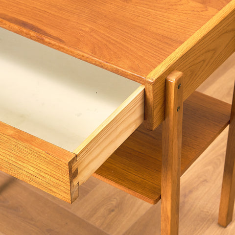 Swedish bedside tables in teak and oak by Carlström & Co Möbelfabrik