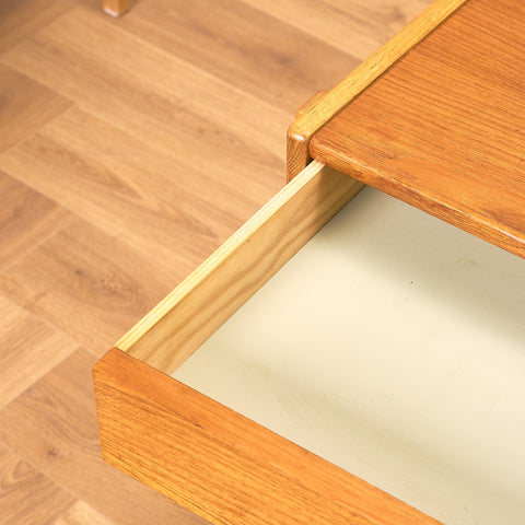 Swedish bedside tables in teak and oak by Carlström & Co Möbelfabrik