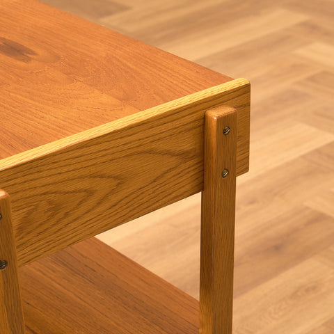 Swedish bedside tables in teak and oak by Carlström & Co Möbelfabrik