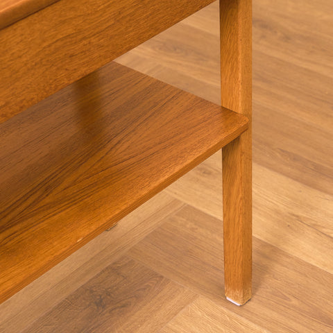 Swedish bedside tables in teak and oak by Carlström & Co Möbelfabrik