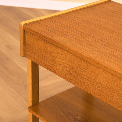 Swedish bedside tables in teak and oak by Carlström & Co Möbelfabrik