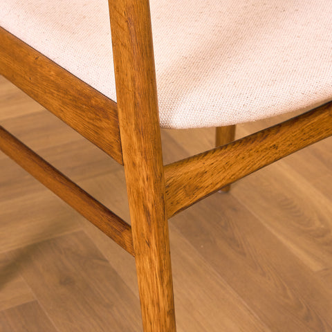 Danish dining chairs in oak by Erik Kirkegaard