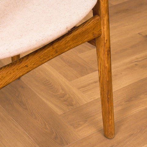 Danish dining chairs in oak by Erik Kirkegaard