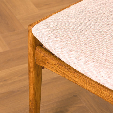 Danish dining chairs in oak by Erik Kirkegaard