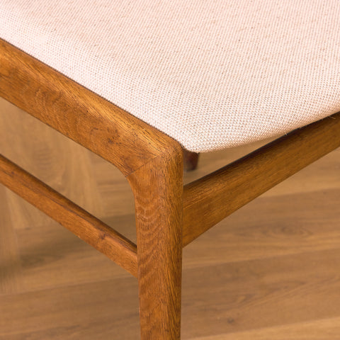 Danish dining chairs in oak by Erik Kirkegaard