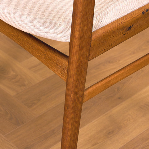 Danish dining chairs in oak by Erik Kirkegaard