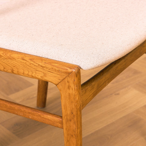 Danish dining chairs in oak by Erik Kirkegaard