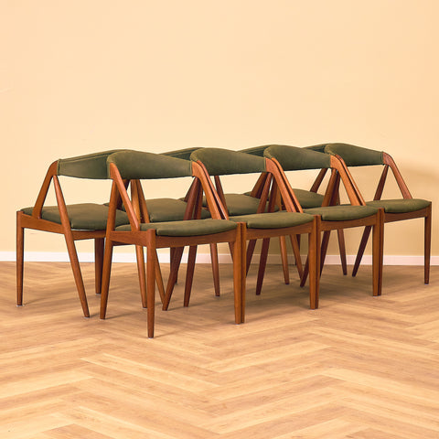 Danish dining chairs in teak, model 31 by Kai Kristiansen
