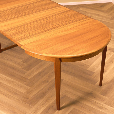 Danish round dining table in teak