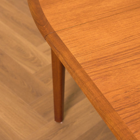 Danish round dining table in teak