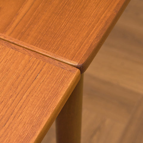 Swedish dining table in teak and beech