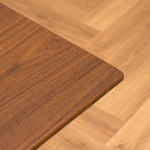 Danish rectangular dining table in teak and oak