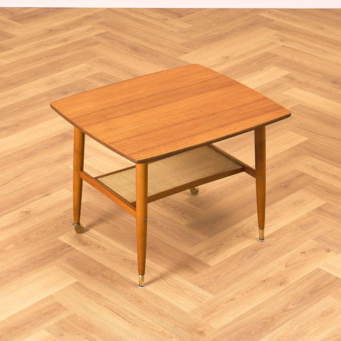 Swedish side table in teak and beech by Alberts, Tibro