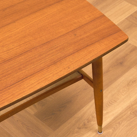 Swedish side table in teak and beech by Alberts, Tibro