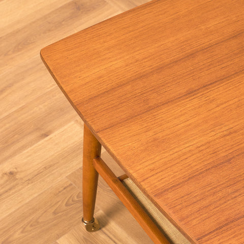 Swedish side table in teak and beech by Alberts, Tibro