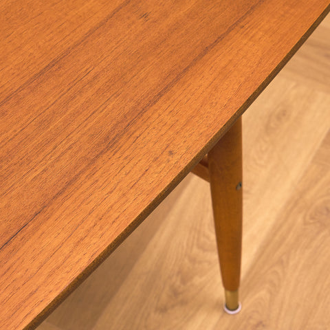 Swedish side table in teak and beech by Alberts, Tibro