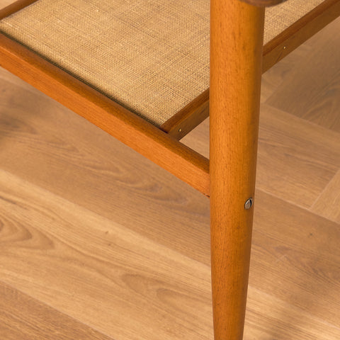 Swedish side table in teak and beech by Alberts, Tibro