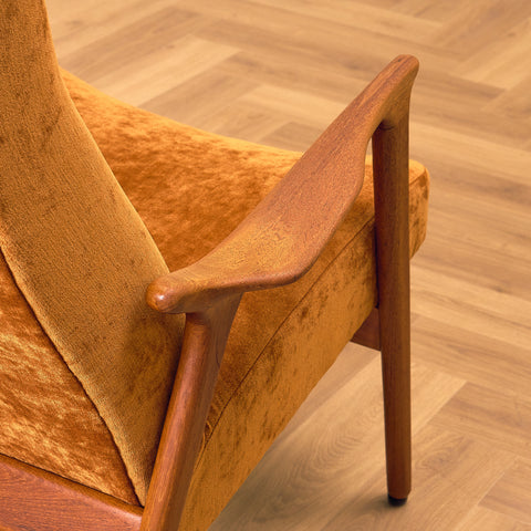 Swedish armchair in teak by Bröderna Andersson, Ekenässjön