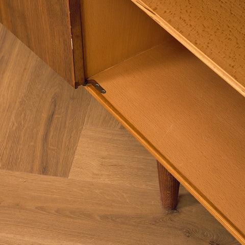 Swedish sideboard in walnut by Bertil Fridhagen for Bodafors, model 'Fasett'