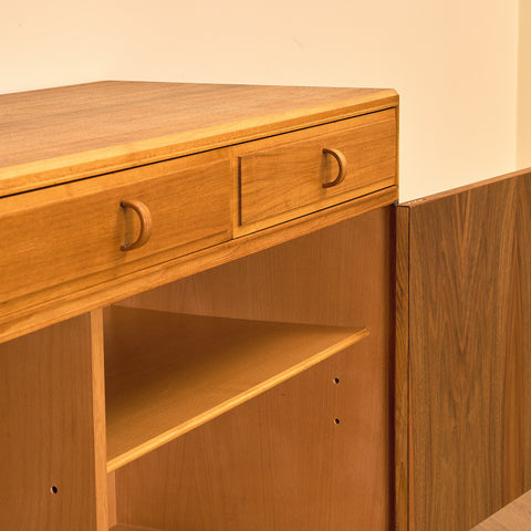 Swedish sideboard in walnut by Bertil Fridhagen for Bodafors, model 'Fasett'