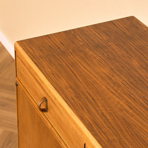 Swedish sideboard in walnut by Bertil Fridhagen for Bodafors, model 'Fasett'