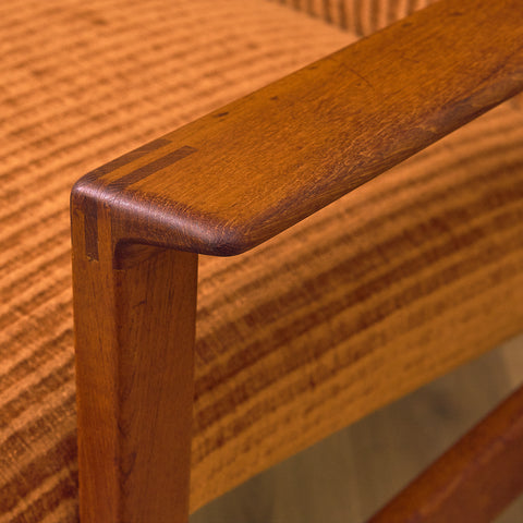 Svensk fåtölj och pall i teak av Kock Möbler AB, Malmö