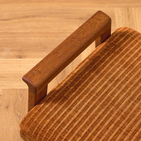 Svensk fåtölj och pall i teak av Kock Möbler AB, Malmö