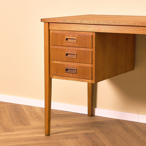 Swedish writing desk in teak and beech