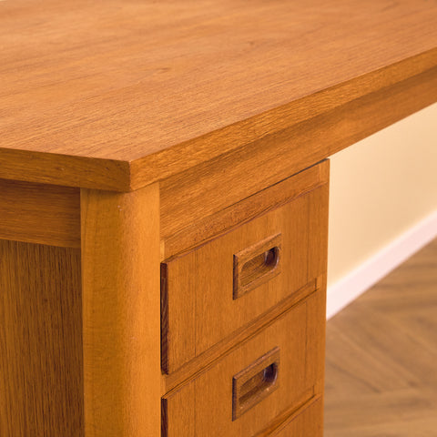 Swedish writing desk in teak and beech