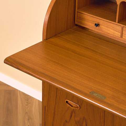 Swedish secretary with pull-out in teak by Egon Ostergaard for SMI