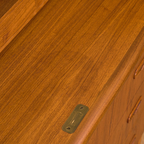 Swedish secretary with pull-out in teak by Egon Ostergaard for SMI