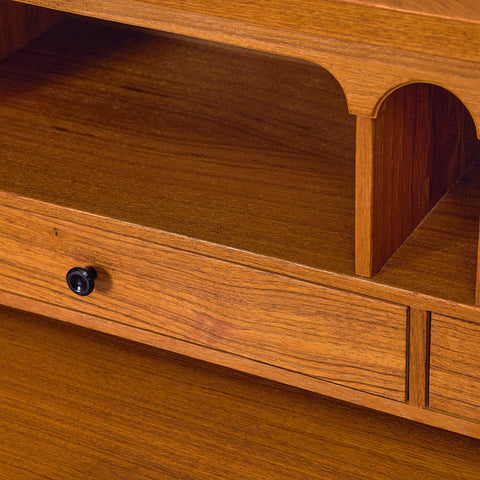 Swedish secretary with pull-out in teak by Egon Ostergaard for SMI