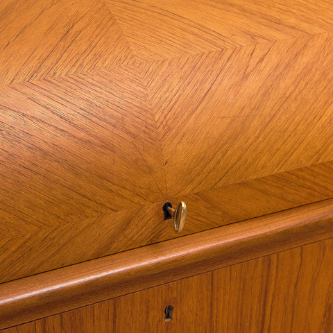 Swedish secretary with pull-out in teak by Egon Ostergaard for SMI