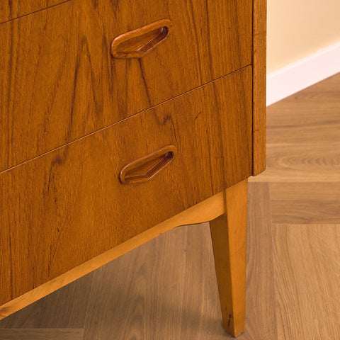 Swedish secretary with pull-out in teak by Egon Ostergaard for SMI